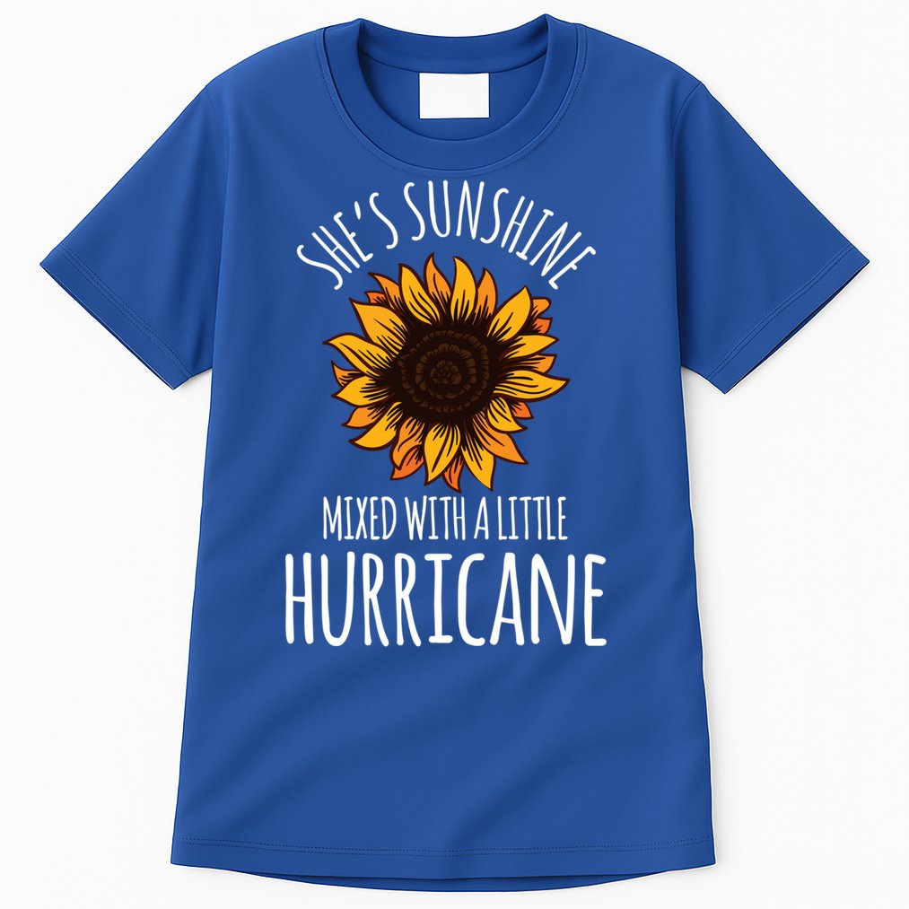 She's Sunshine Mixed With A Little Hurricane Funny Summer Great Gift Tall T-Shirt
