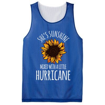 She's Sunshine Mixed With A Little Hurricane Funny Summer Great Gift Mesh Reversible Basketball Jersey Tank