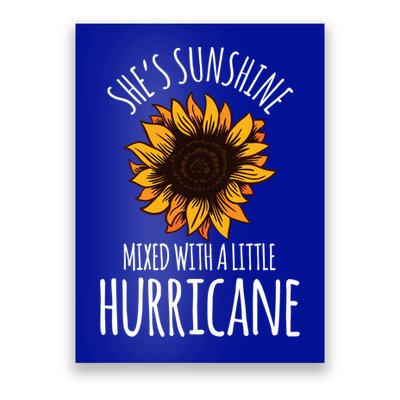 She's Sunshine Mixed With A Little Hurricane Funny Summer Great Gift Poster