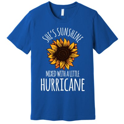 She's Sunshine Mixed With A Little Hurricane Funny Summer Great Gift Premium T-Shirt
