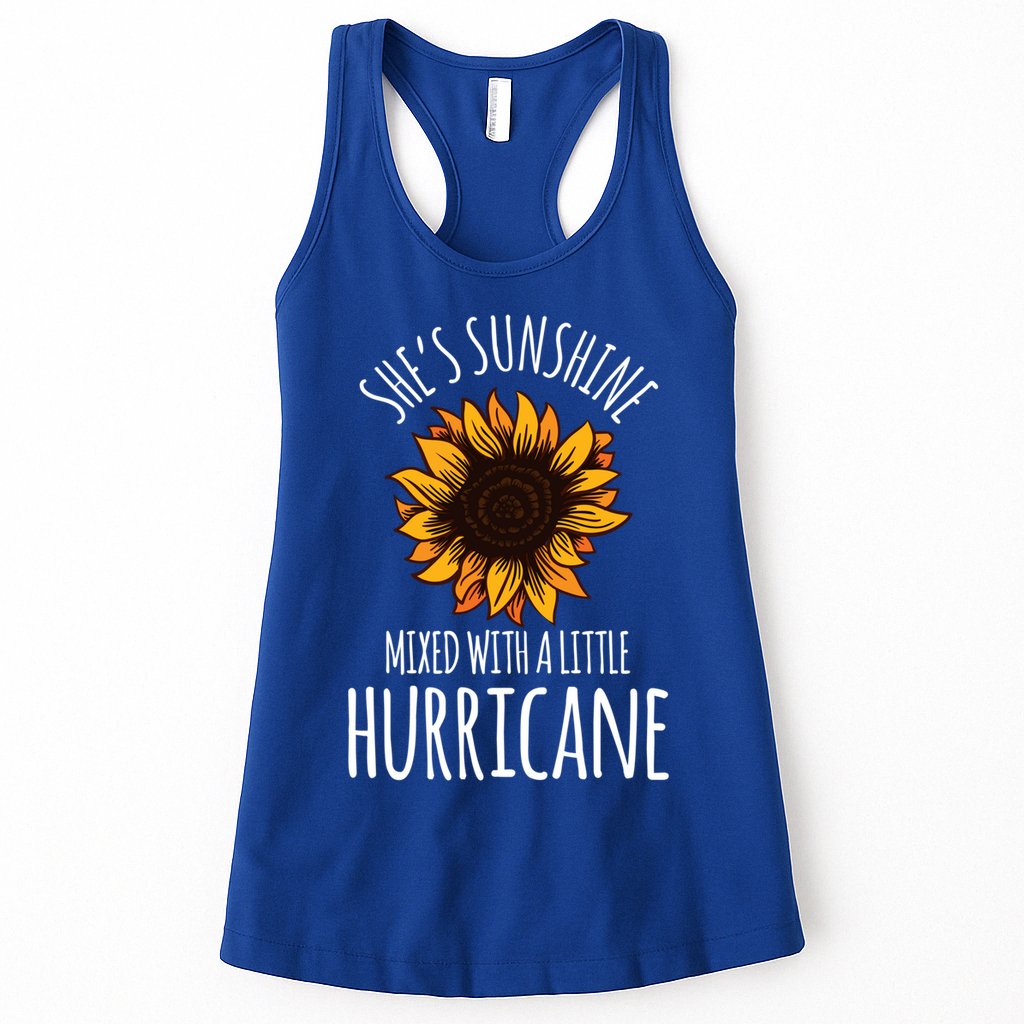 She's Sunshine Mixed With A Little Hurricane Funny Summer Great Gift Womens Tank Top