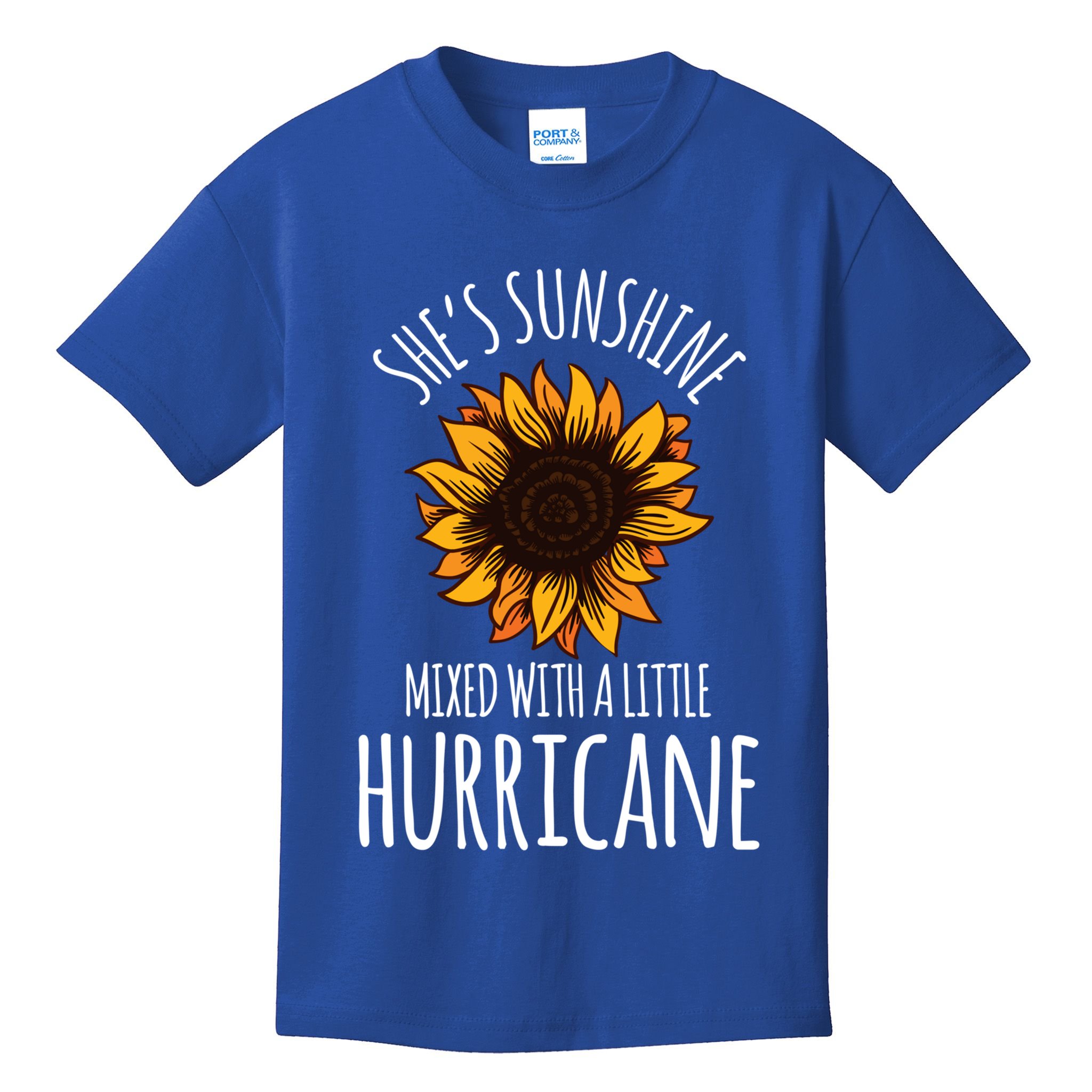 She's Sunshine Mixed With A Little Hurricane Funny Summer Great Gift Kids T-Shirt