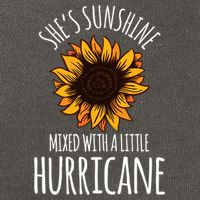 She's Sunshine Mixed With A Little Hurricane Funny Summer Great Gift Cotton Canvas Backpack