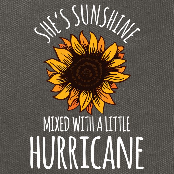 She's Sunshine Mixed With A Little Hurricane Funny Summer Great Gift Cotton Canvas Backpack