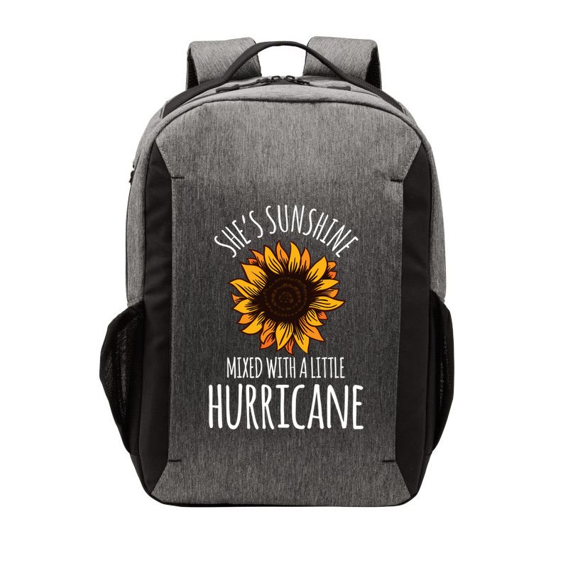 She's Sunshine Mixed With A Little Hurricane Funny Summer Great Gift Vector Backpack