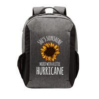 She's Sunshine Mixed With A Little Hurricane Funny Summer Great Gift Vector Backpack