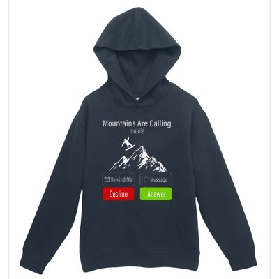 Snowboarding Snowboard Mobile Phone Display Mountains Are Urban Pullover Hoodie