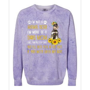 Sunflower Schnauzer Mom Mothers Day Dog Mom Gift Colorblast Crewneck Sweatshirt