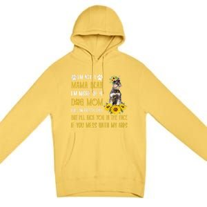 Sunflower Schnauzer Mom Mothers Day Dog Mom Gift Premium Pullover Hoodie