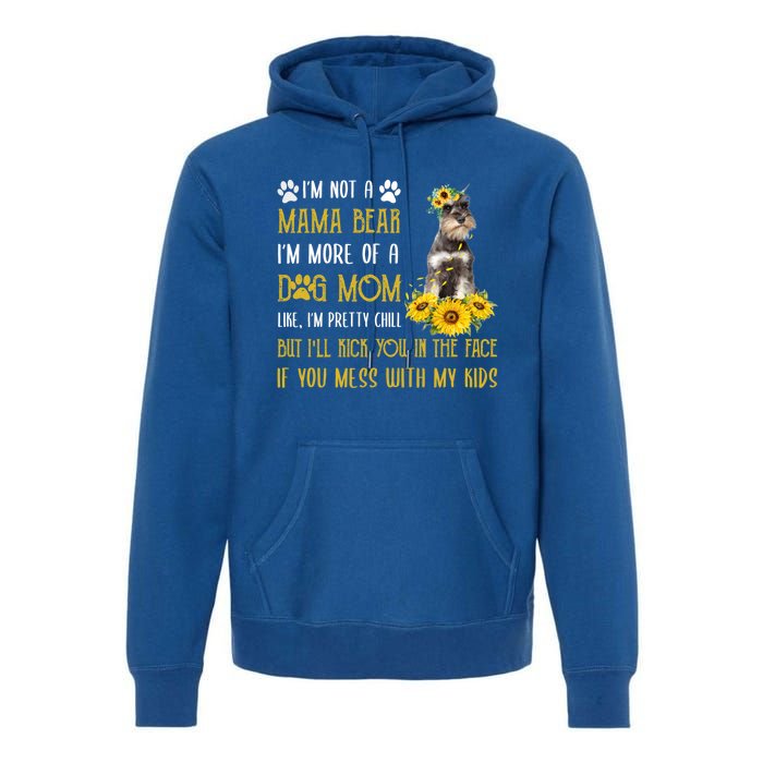 Sunflower Schnauzer Mom Mothers Day Dog Mom Gift Premium Hoodie