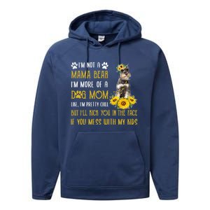 Sunflower Schnauzer Mom Mothers Day Dog Mom Gift Performance Fleece Hoodie