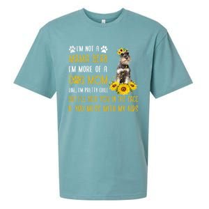 Sunflower Schnauzer Mom Mothers Day Dog Mom Gift Sueded Cloud Jersey T-Shirt