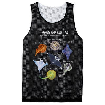 Stingray Species Manta Ray River Stingray and More Mesh Reversible Basketball Jersey Tank