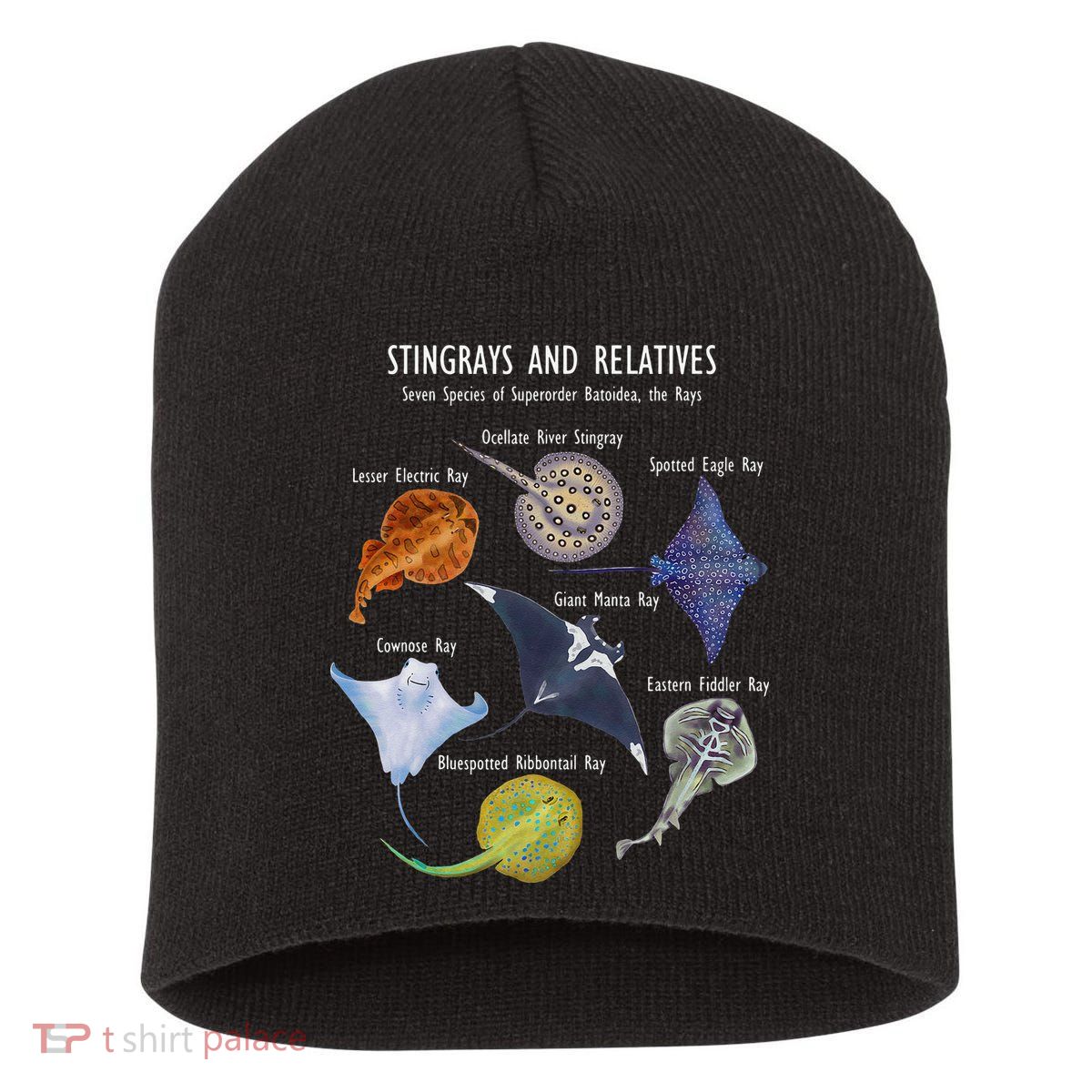 Stingray Species Manta Ray River Stingray and More Short Acrylic Beanie