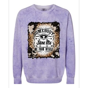 Somebody Save Me Country Music Nashville Colorblast Crewneck Sweatshirt