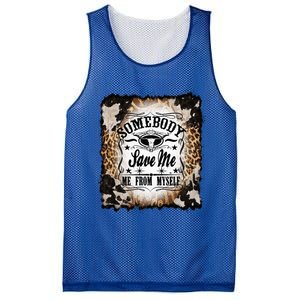 Somebody Save Me Country Music Nashville Mesh Reversible Basketball Jersey Tank