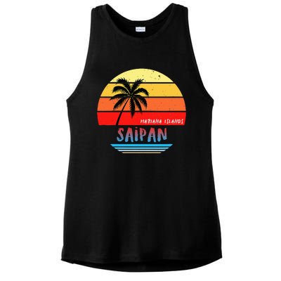 Saipan Saipan Mariana Islands Ladies PosiCharge Tri-Blend Wicking Tank