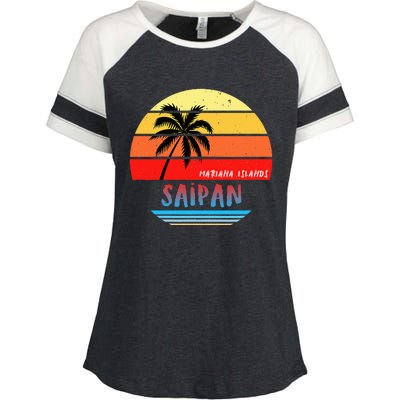 Saipan Saipan Mariana Islands Enza Ladies Jersey Colorblock Tee