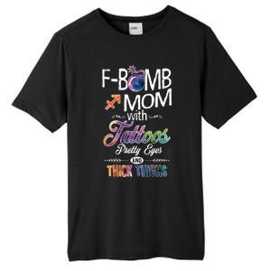 Sagittarius Sign Mom With Tattoos Pretty Eyes Thick Thighs Gift Tall Fusion ChromaSoft Performance T-Shirt