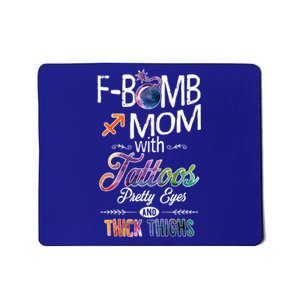 Sagittarius Sign Mom With Tattoos Pretty Eyes Thick Thighs Gift Mousepad