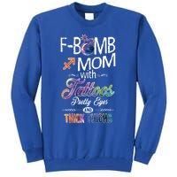 Sagittarius Sign Mom With Tattoos Pretty Eyes Thick Thighs Gift Tall Sweatshirt