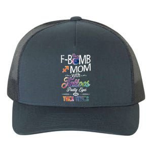 Sagittarius Sign Mom With Tattoos Pretty Eyes Thick Thighs Gift Yupoong Adult 5-Panel Trucker Hat