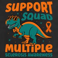 Support Squad Multiple Sclerosis Awareness Garment-Dyed Fleece Hoodie