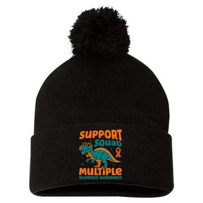 Support Squad Multiple Sclerosis Awareness Pom Pom 12in Knit Beanie