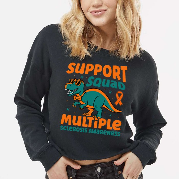 Support Squad Multiple Sclerosis Awareness Cropped Pullover Crew