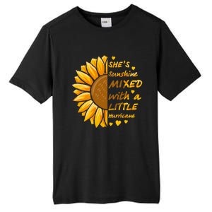 She's Sunshine Mixed With A Littles Hurricane Sunflower Cool Gift Tall Fusion ChromaSoft Performance T-Shirt