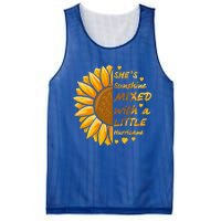 She's Sunshine Mixed With A Littles Hurricane Sunflower Cool Gift Mesh Reversible Basketball Jersey Tank