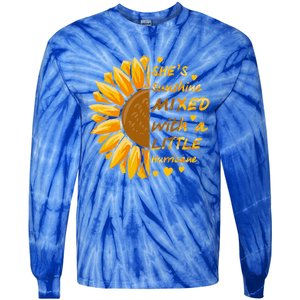 She's Sunshine Mixed With A Littles Hurricane Sunflower Cool Gift Tie-Dye Long Sleeve Shirt