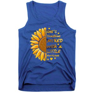 She's Sunshine Mixed With A Littles Hurricane Sunflower Cool Gift Tank Top