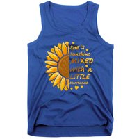 She's Sunshine Mixed With A Littles Hurricane Sunflower Cool Gift Tank Top