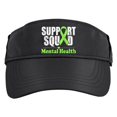 Support Squad Mental Health Awareness Lime Green Ribbon Adult Drive Performance Visor