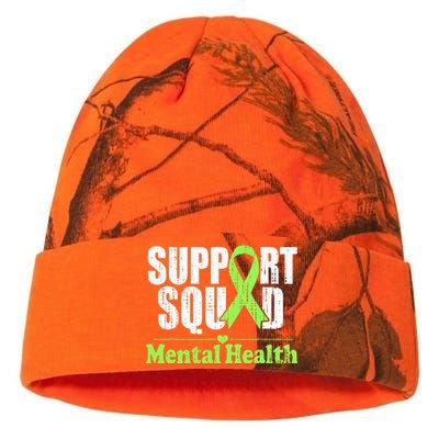 Support Squad Mental Health Awareness Lime Green Ribbon Kati Licensed 12" Camo Beanie