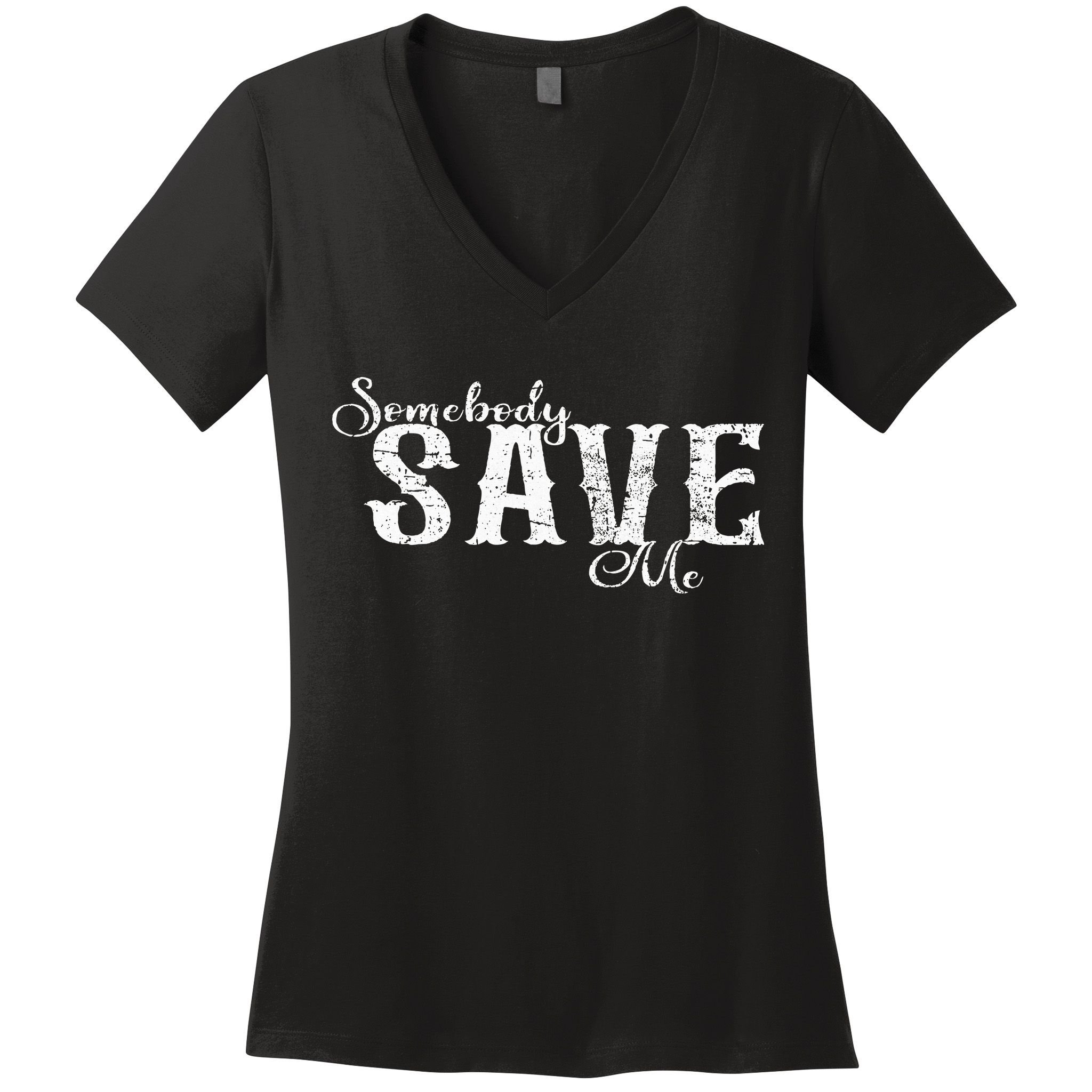 Somebody Save Me Country Music Women's V-Neck T-Shirt