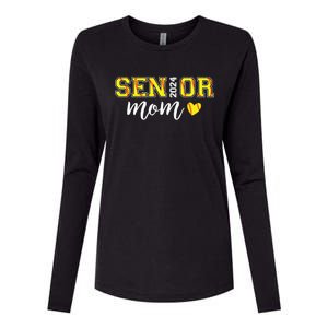 Senior Softball Mom Shirts Class Of 2024 Senior Mama Womens Cotton Relaxed Long Sleeve T-Shirt