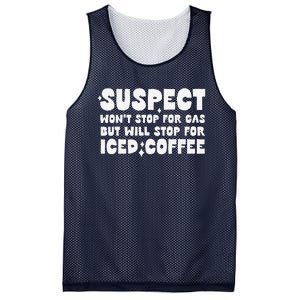 Suspect Social Media Trend Iced Coffee Lover Not Gas Joke Mesh Reversible Basketball Jersey Tank