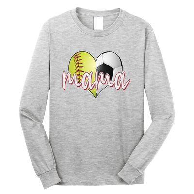 Softball Soccer Mama Sports Fan Long Sleeve Shirt