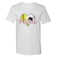 Softball Soccer Mama Sports Fan V-Neck T-Shirt