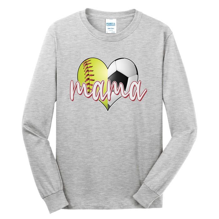 Softball Soccer Mama Sports Fan Tall Long Sleeve T-Shirt