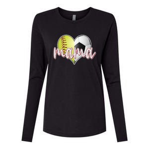 Softball Soccer Mama Sports Fan Womens Cotton Relaxed Long Sleeve T-Shirt