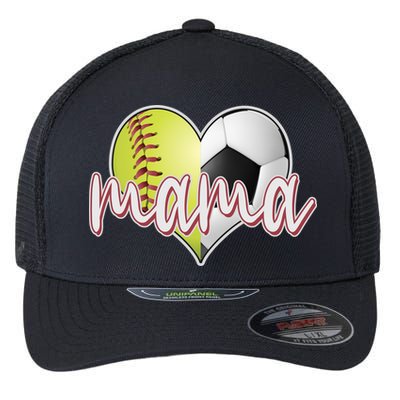 Softball Soccer Mama Sports Fan Flexfit Unipanel Trucker Cap