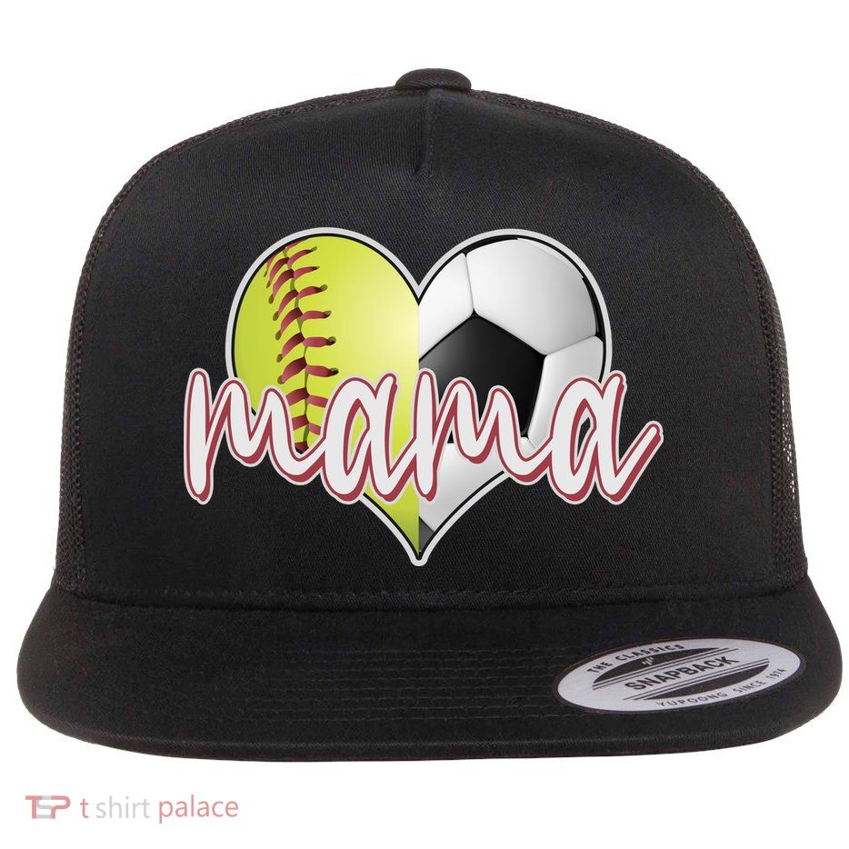 Softball Soccer Mama Sports Fan Flatbill Hat