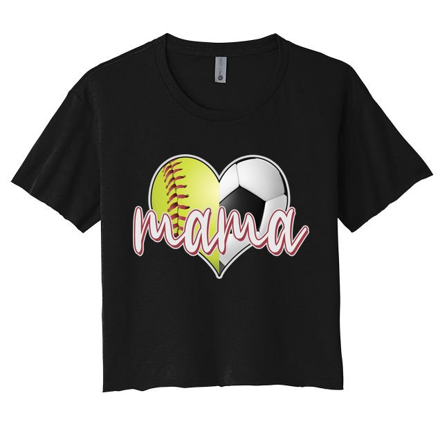 Softball Soccer Mama Sports Fan Crop Top