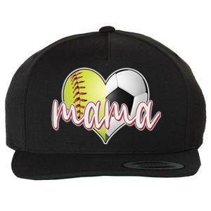 Softball Soccer Mama Sports Fan Wool Snapback Cap