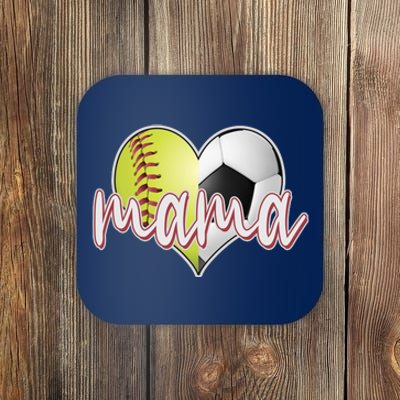 Softball Soccer Mama Sports Fan Coaster