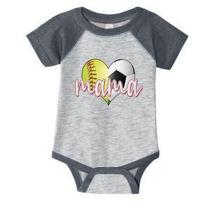 Softball Soccer Mama Sports Fan Infant Baby Jersey Bodysuit