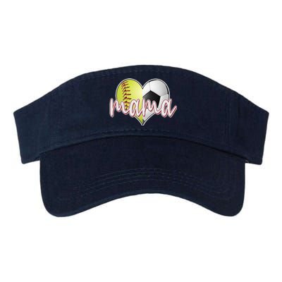 Softball Soccer Mama Sports Fan Valucap Bio-Washed Visor